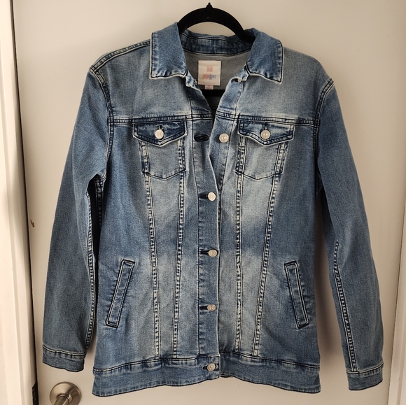 🔴 🔚🔜 SALE Lu La Roe Embroidered Strechy Jean Jacket - Picture 3 of 12